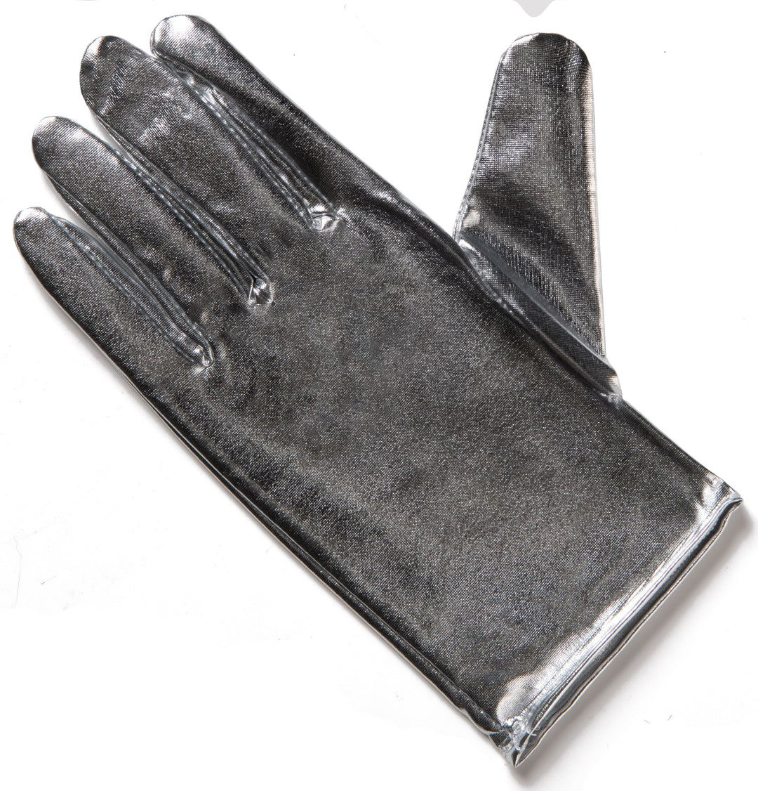 Silver Metallic Wrist Gloves