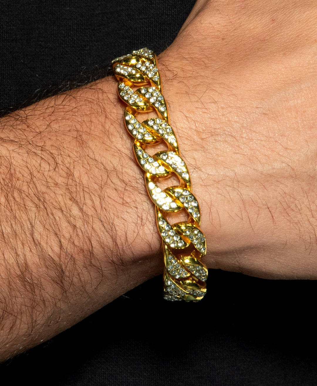Gold Cuban Link Male Bracelet