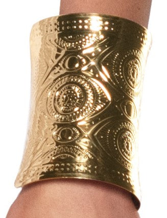 Eye Gold Arm Cuff Bracelet
