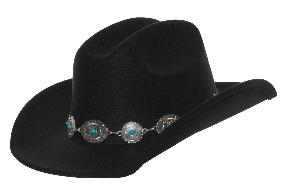 Cowboy Hat with Silver Conch