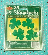 Vintage 5" Art-Tissue Shamrocks