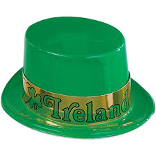 Green Plastic Ireland Forever top hat