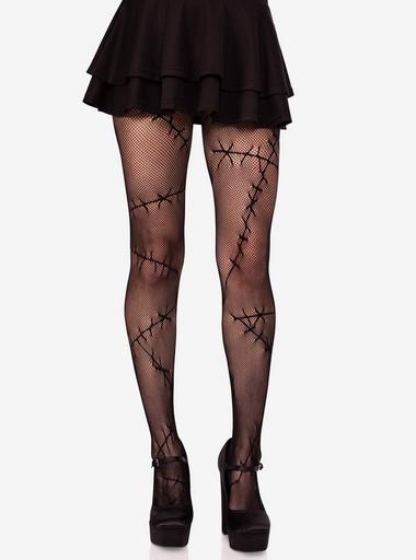 Halloween Stitched Up Net Tights