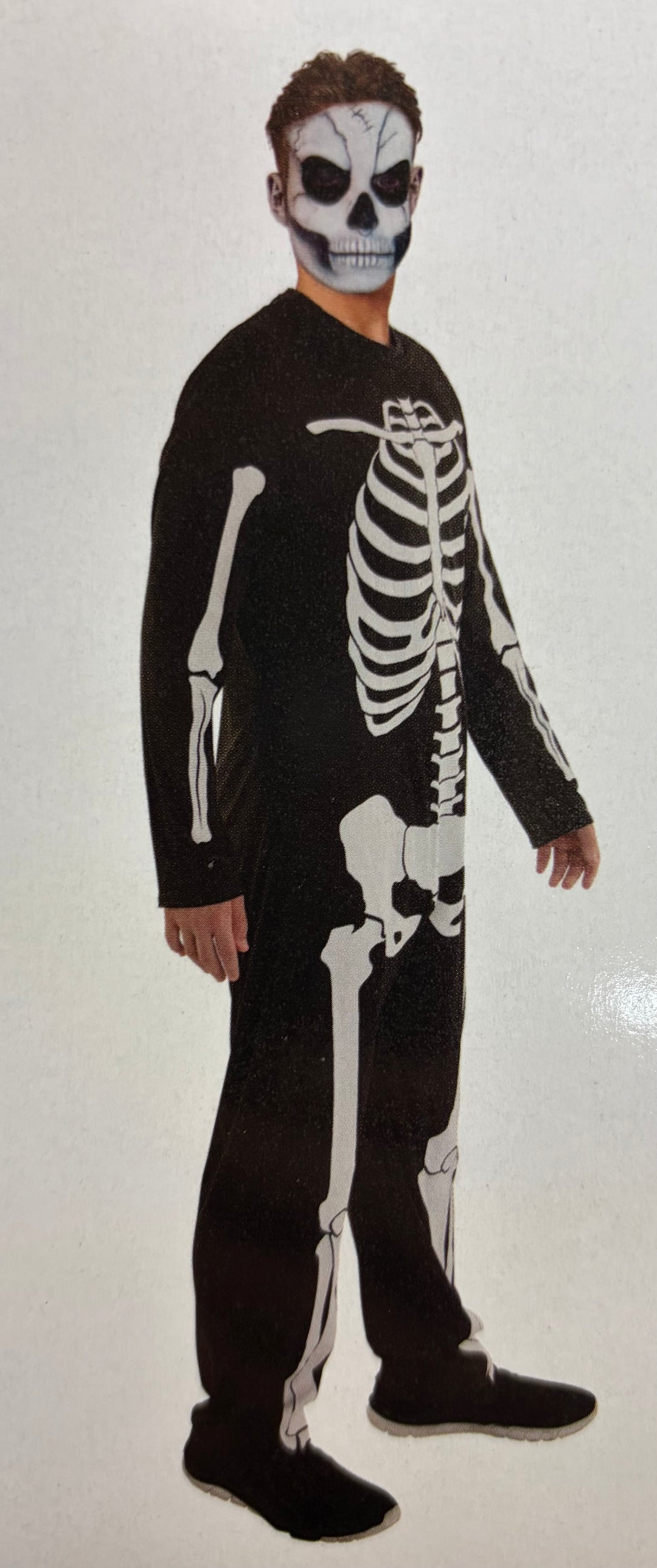 Basic Skeleton Jumpsuit Costume - Adult