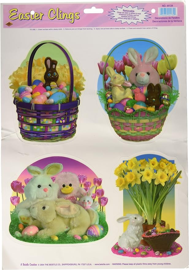 Easter Clings - Bunnies & Baskets