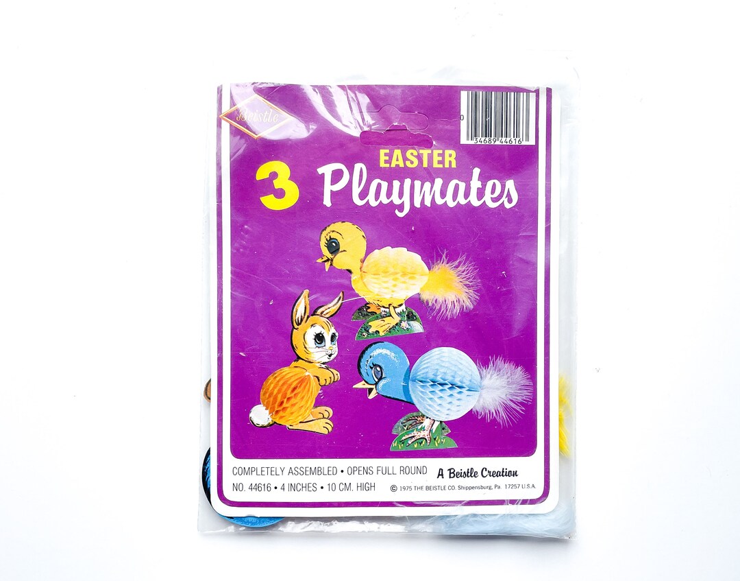 Vintage Art-Tissue Easter Playmates - 3 per Pkg