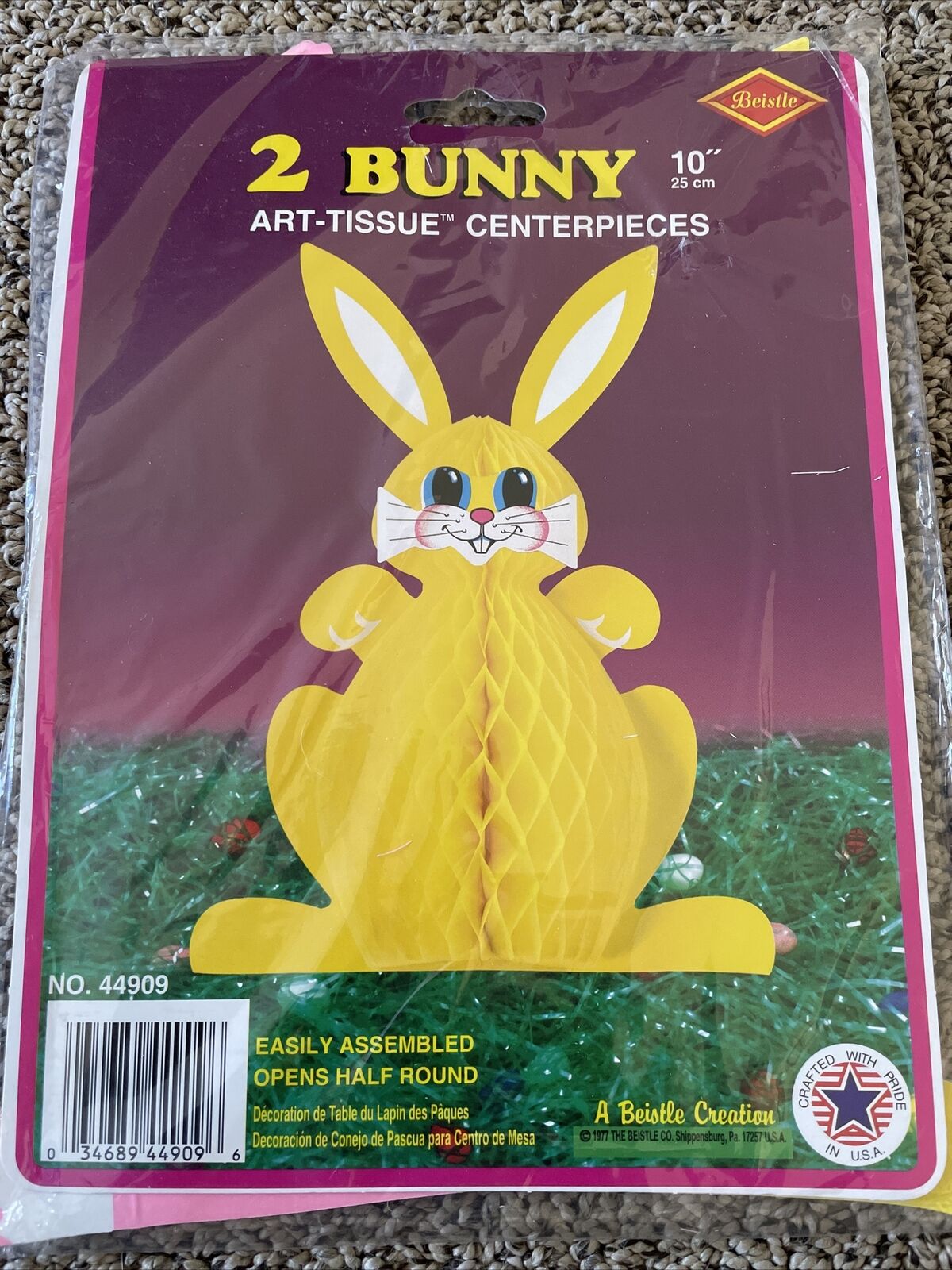 Vintage Art-Tissue Bunny Centerpieces - 2 per Pkg