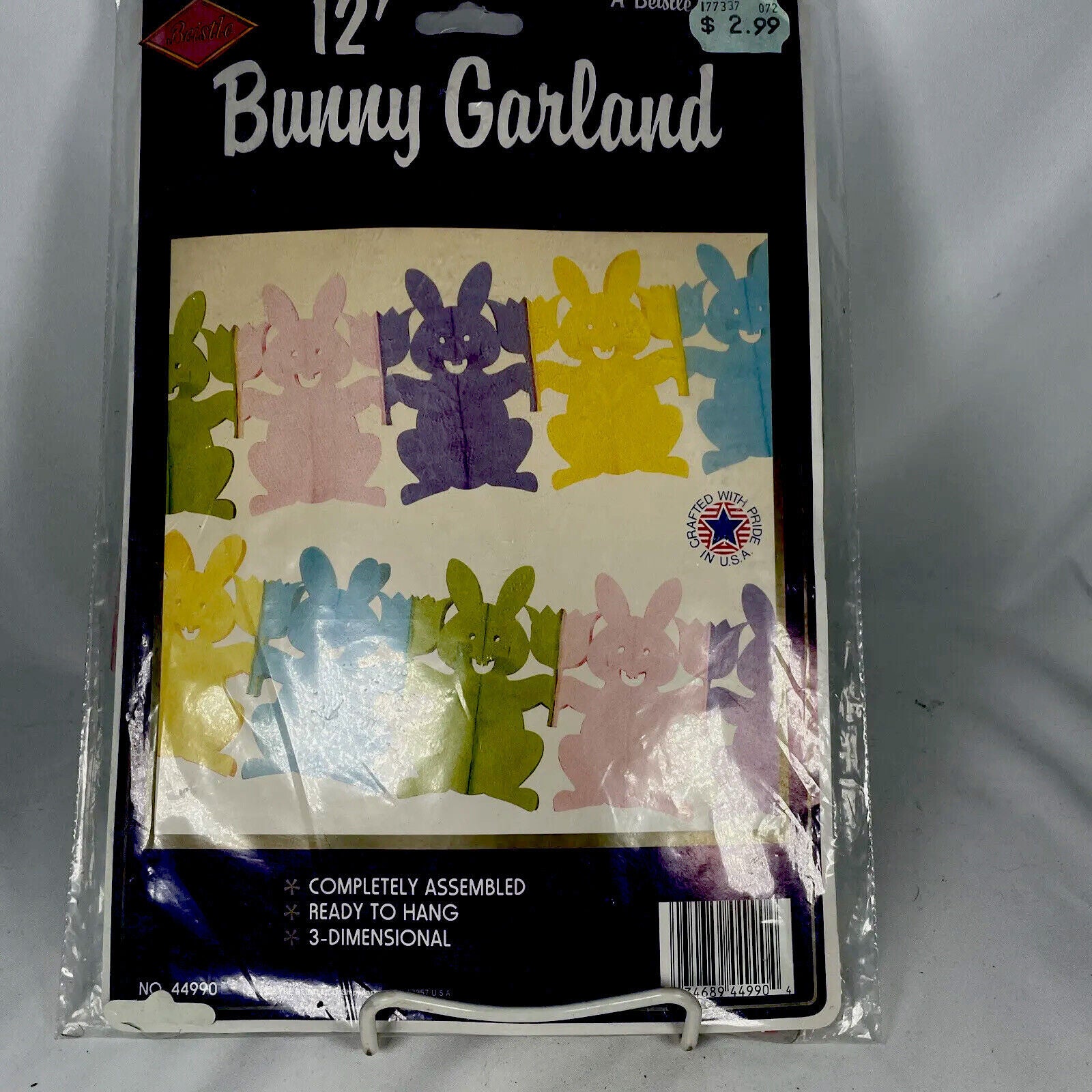 Vintage 12' Art-Tissue Bunny Garland
