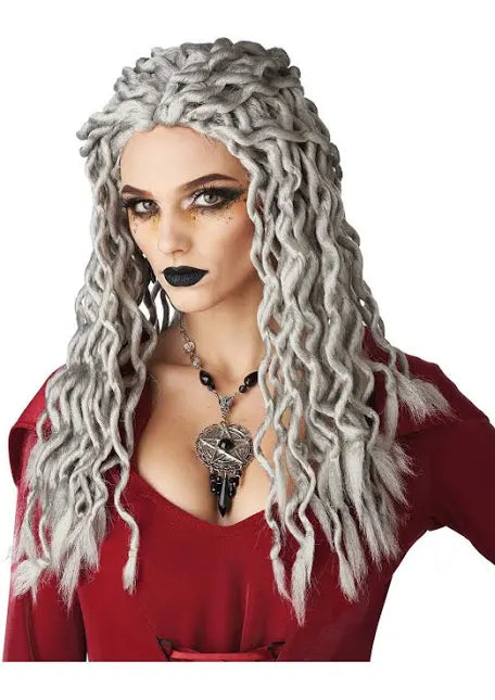 Grey Crinkle Dreads Wig