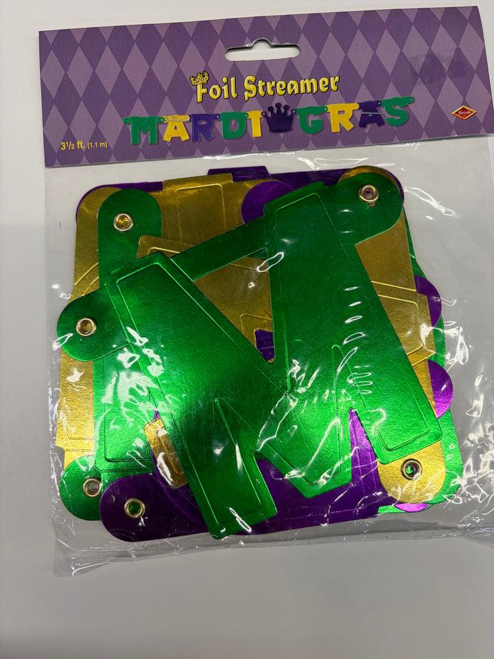 True Vintage 1995 - Foil Streamer Mardi Gras