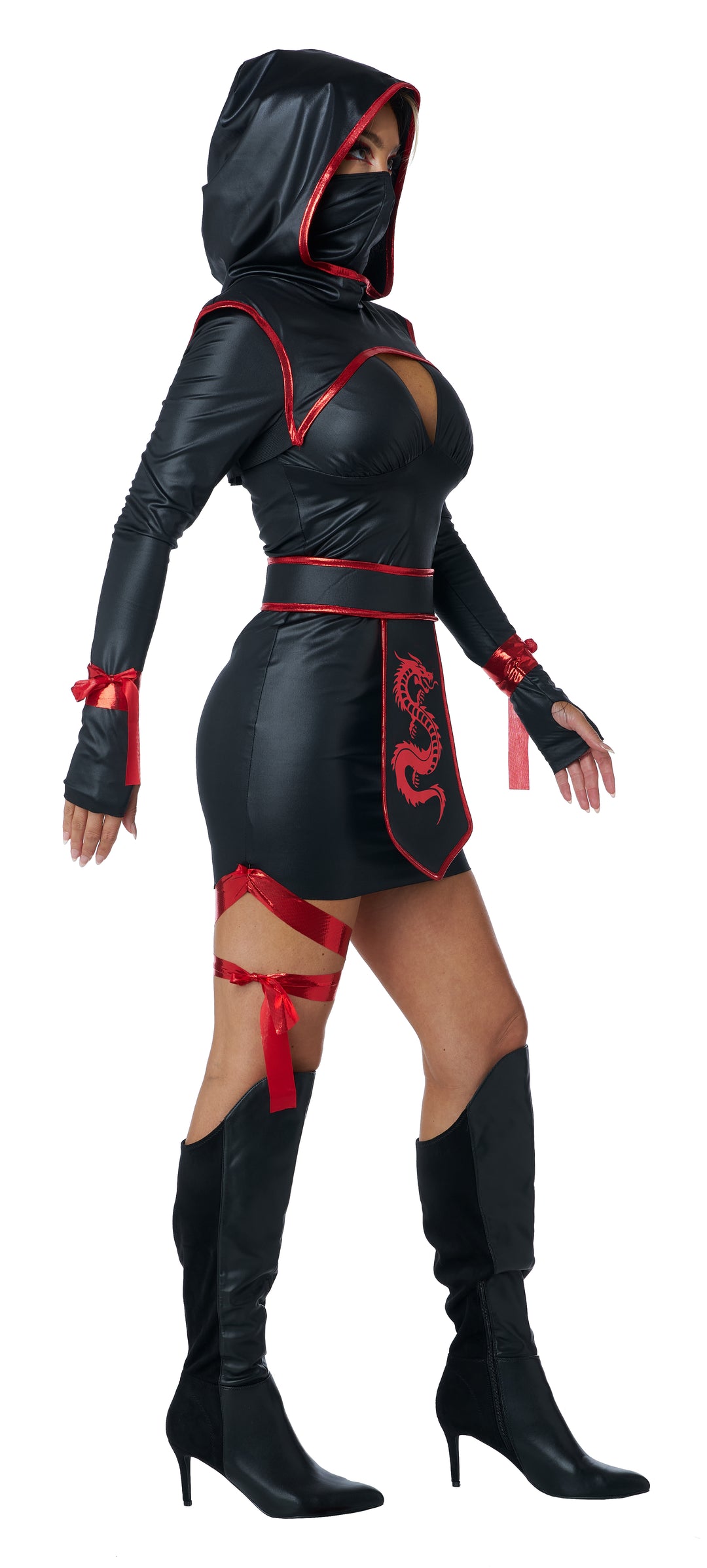 Red Fury Female Ninja Costume - Adult