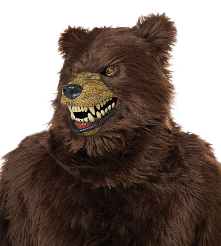 Grizzly Bear with Motion Action Mask Costume Adult