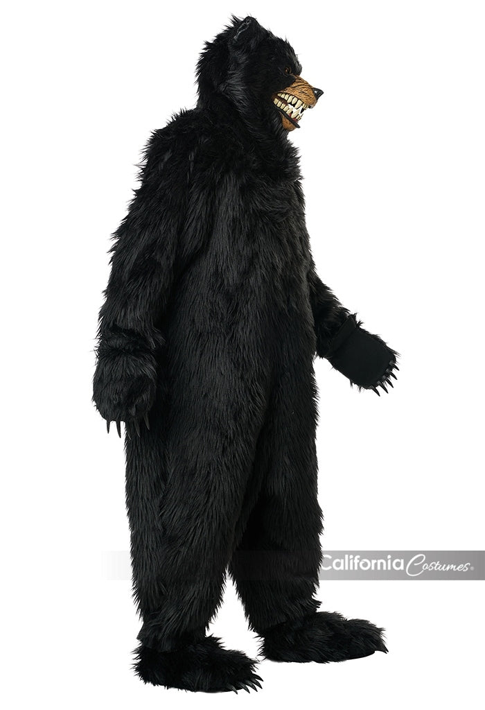 Grizzly Bear with Motion Action Mask &amp; Costume - Adult-Black
