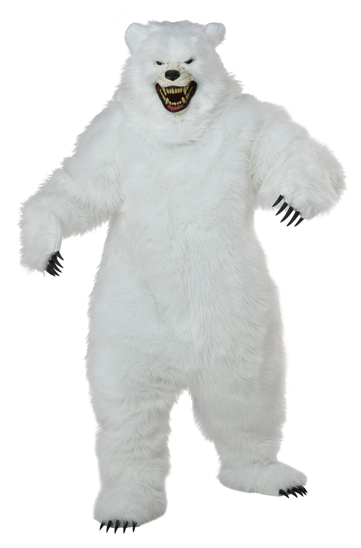 Deluxe Polar Bear Mascot Costume with Ani-Motion Mask - Adult