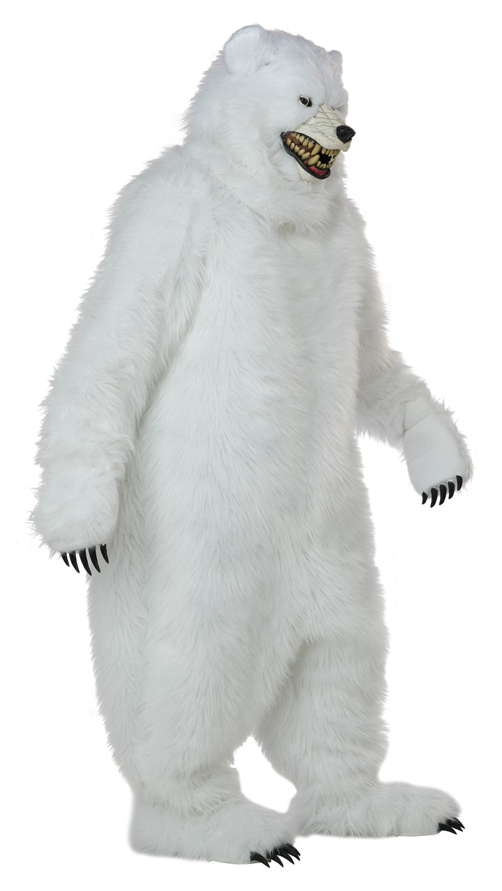 Deluxe Polar Bear Mascot Costume with Ani-Motion Mask - Adult