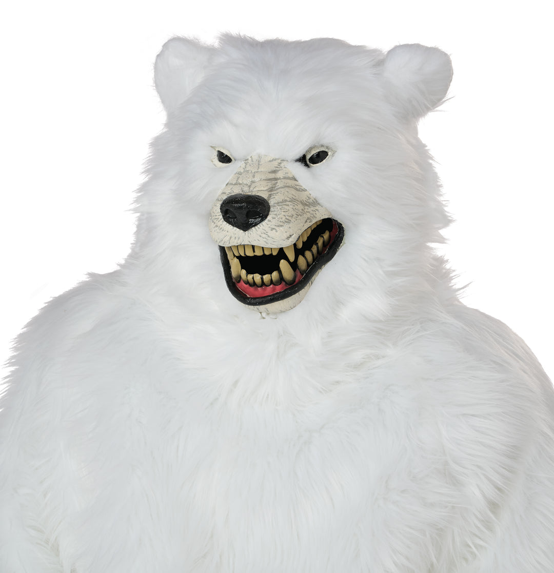 Deluxe Polar Bear Mascot Costume with Ani-Motion Mask - Adult