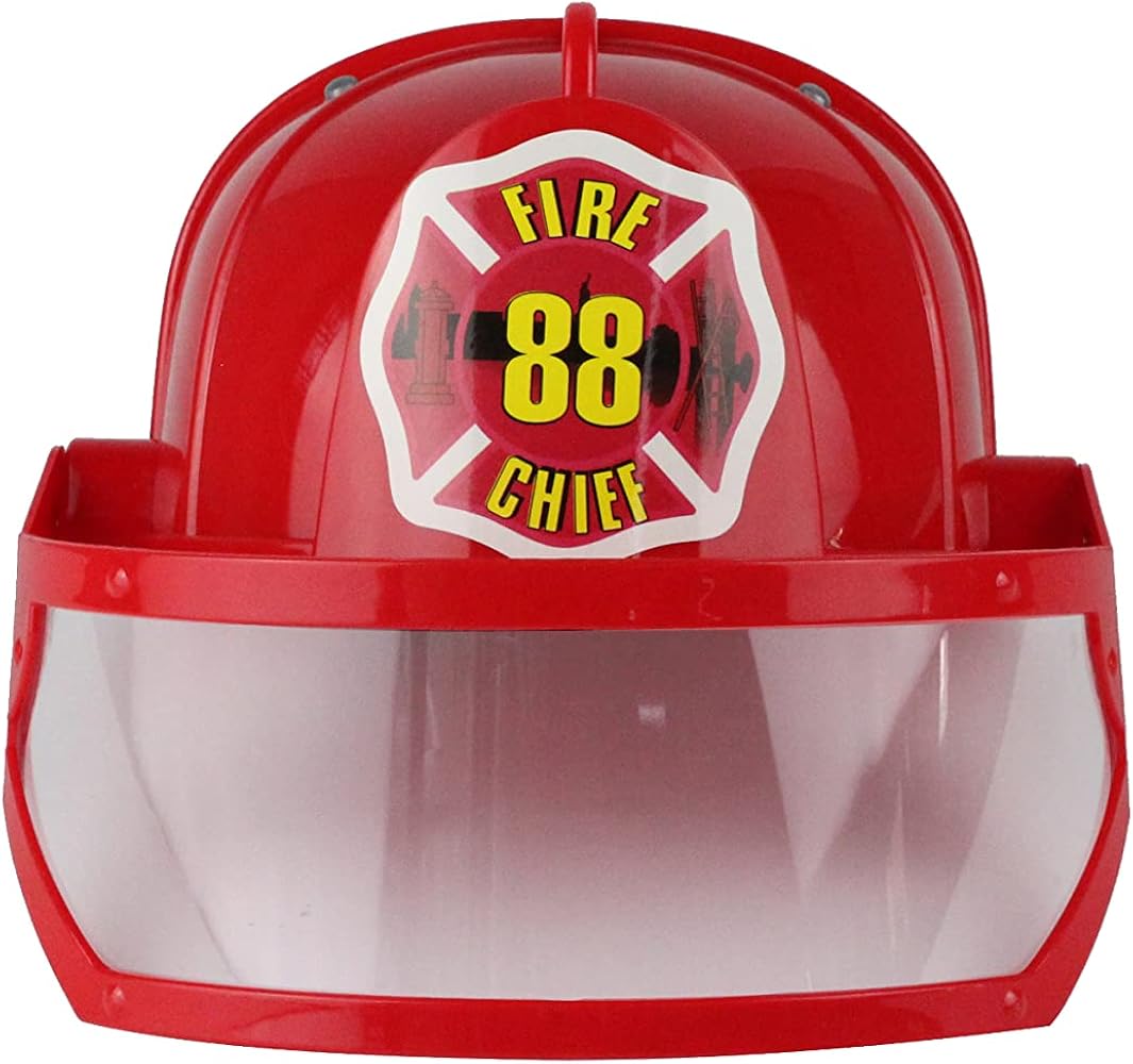 Child's Red Firefighter Helmet w/Eye shield