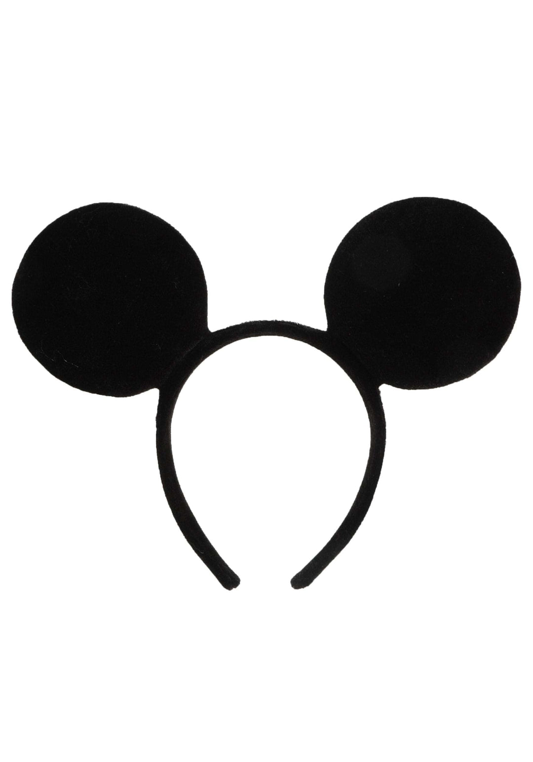 Flocked Black Mouse Ears on Headband