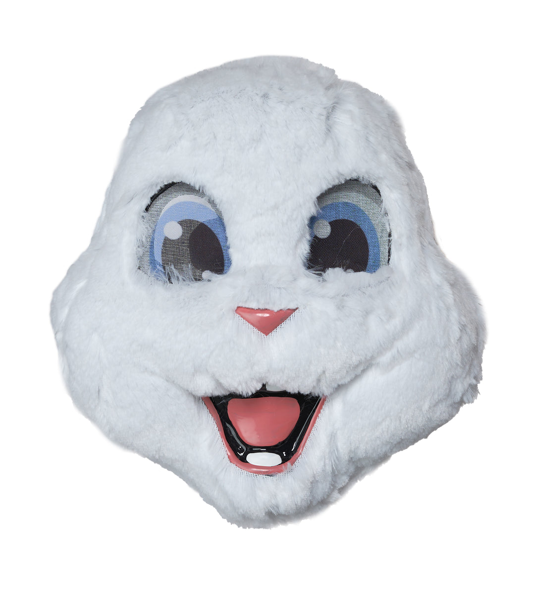 Easter Bunny Mascot Costume with Removable Face Mask - Adult
