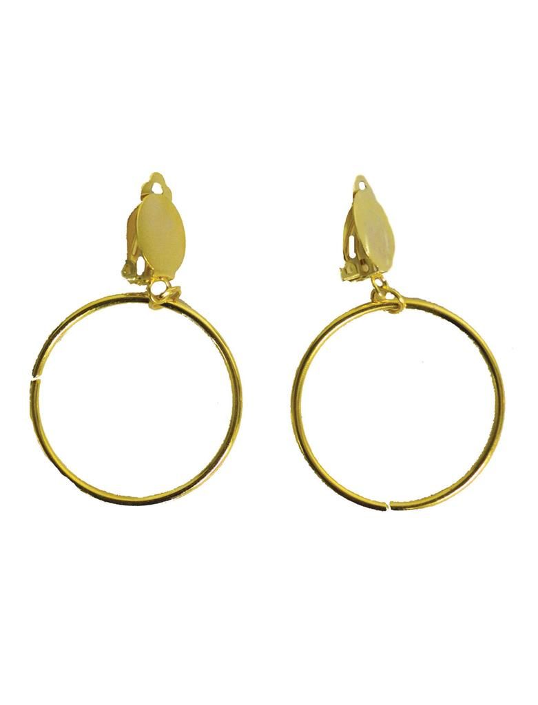 Gold Clip-on Hoop Earrings
