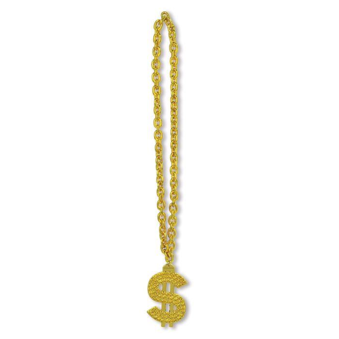 38" Gold Dollar Sign Chain