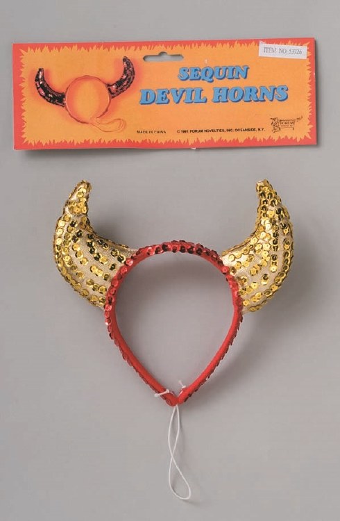 Sequin Devil Horns on Headband