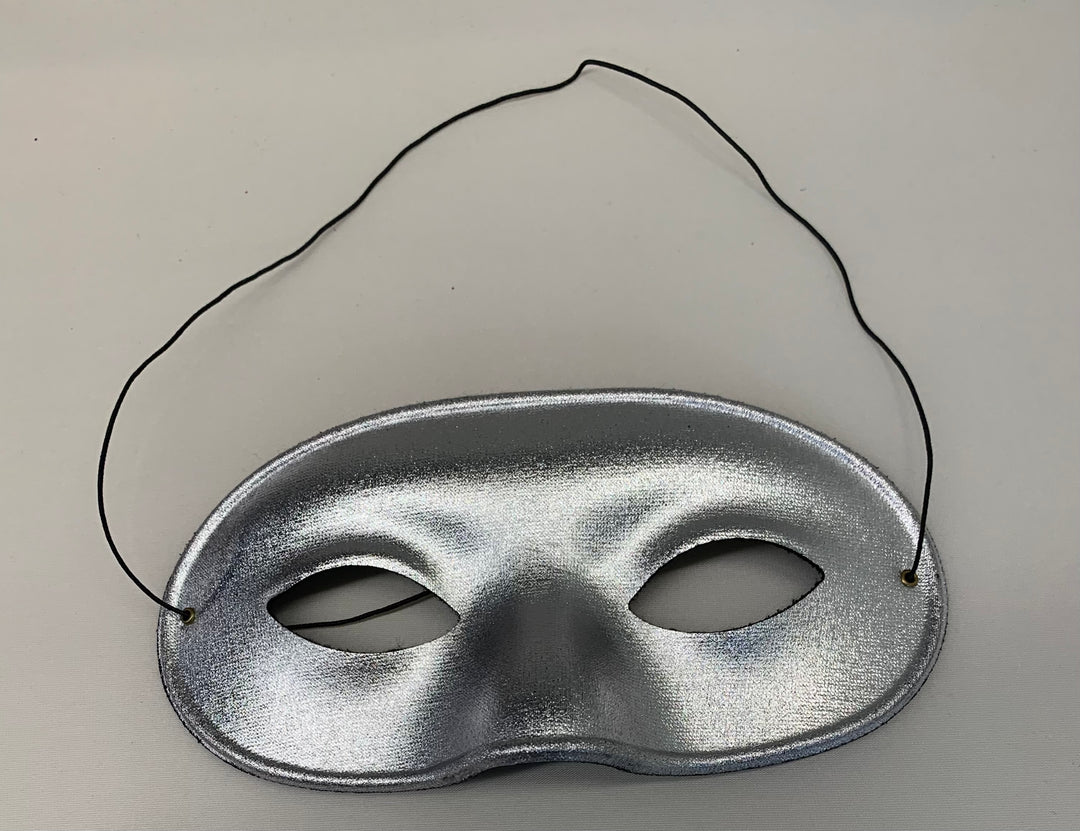 Half Mask - Domino Metallic Silver