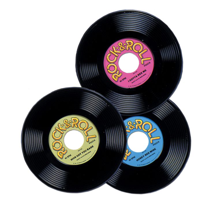 Plastic Record Decorations