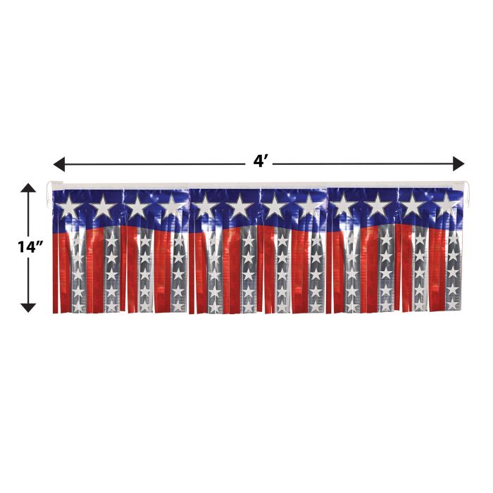 Patriotic Metallic Fringe Banner