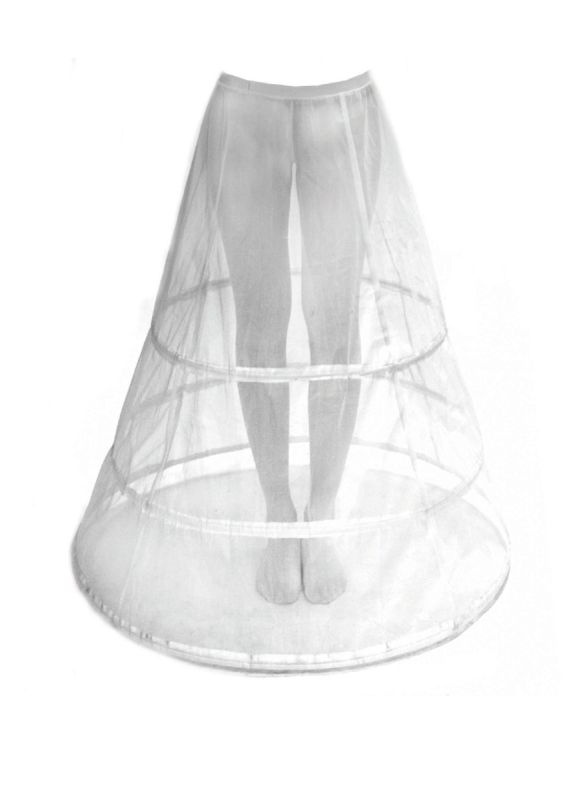 Long White Adult Hoop Skirt