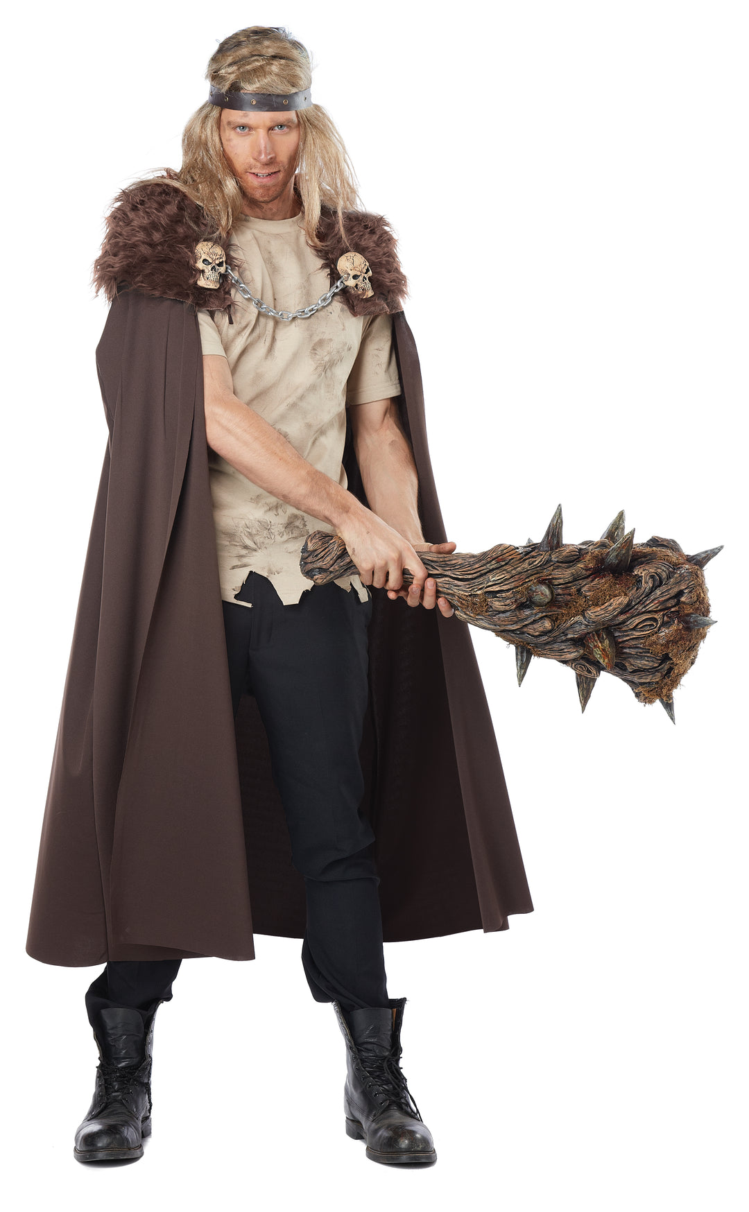 Brown Warlord Cape with Brown Fur Pelt