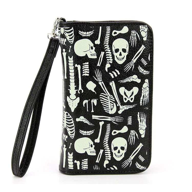 Glow In The Dark Skeleton Wallet In Vinyl