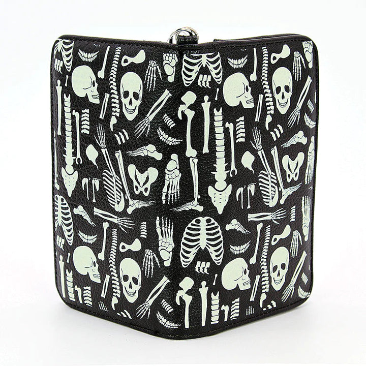 Glow In The Dark Skeleton Wallet In Vinyl