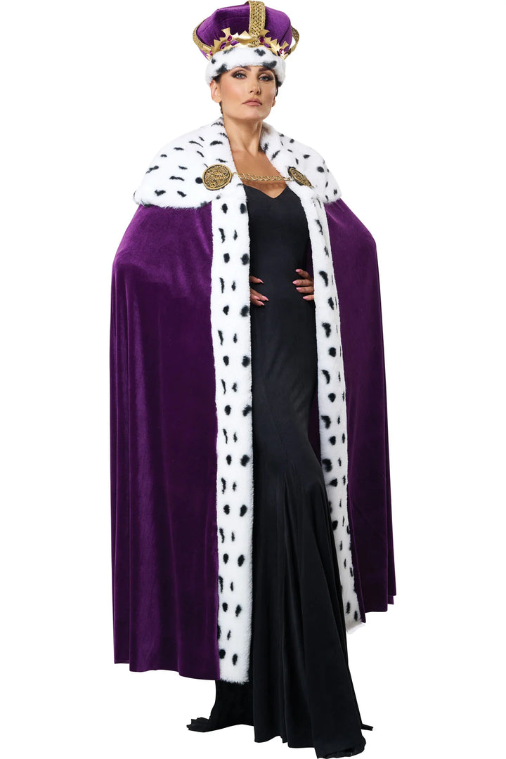 Royal King Cape & Crown - Purple - Adult