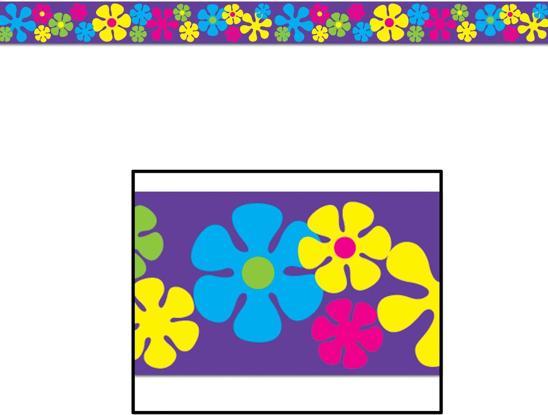 Hippie Retro Flowers Party Tape