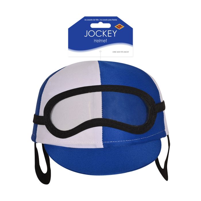 Two-Toned Fabric Jockey Cap - Blue and White