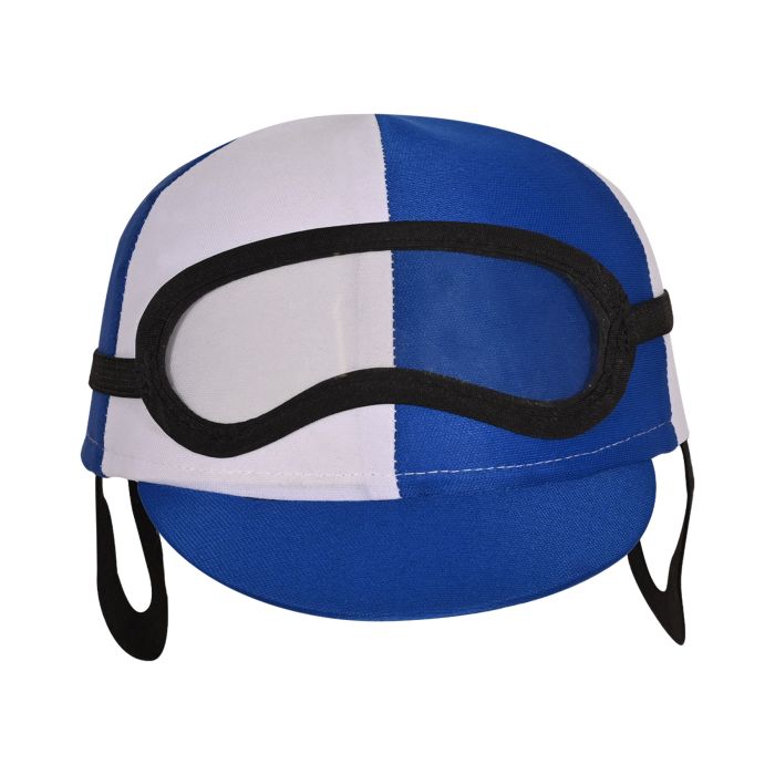 Two-Toned Fabric Jockey Cap - Blue and White
