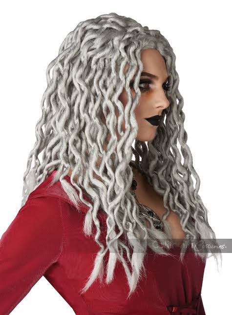 Grey Crinkle Dreads Wig