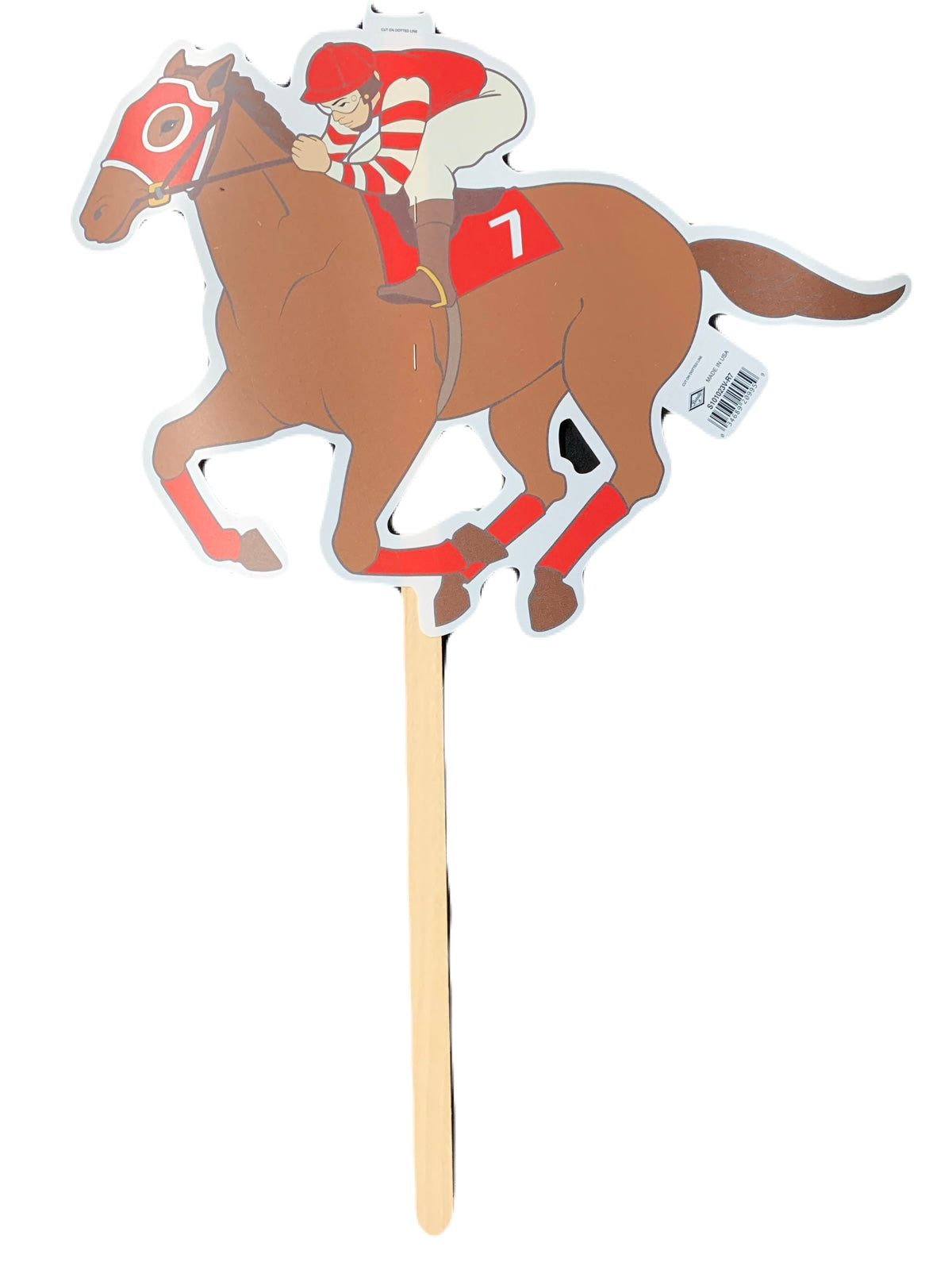 Economy Horse and Jockey Yard Sign (wood stake)