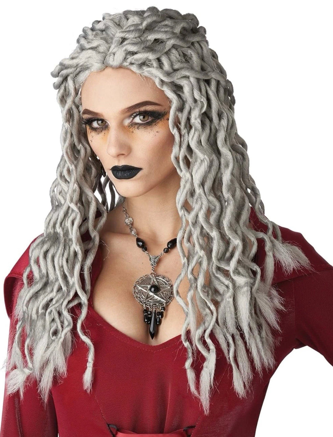 Gray Crinkle Dreads Wig