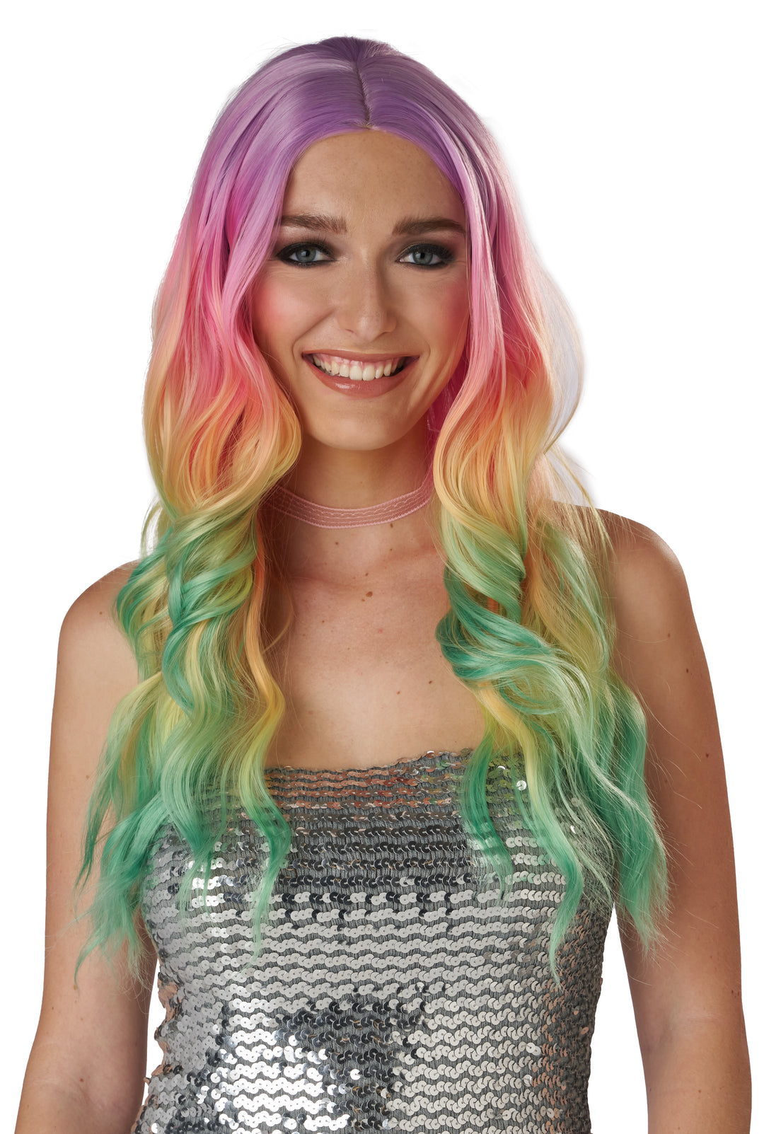 Rainbow Enchanting Long Wave Wig