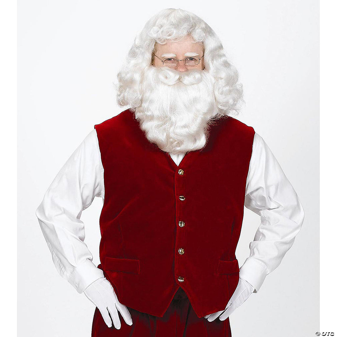 Santa's Velvet Vest with Buttons