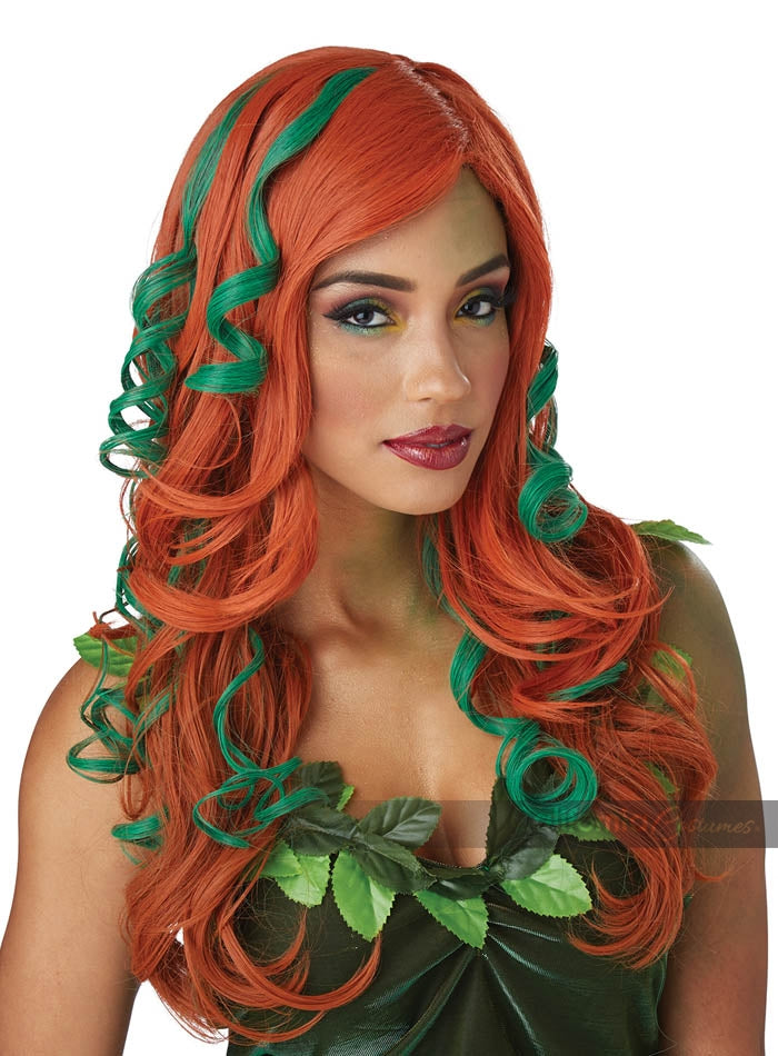Root of All Evil Orange & Green Wig