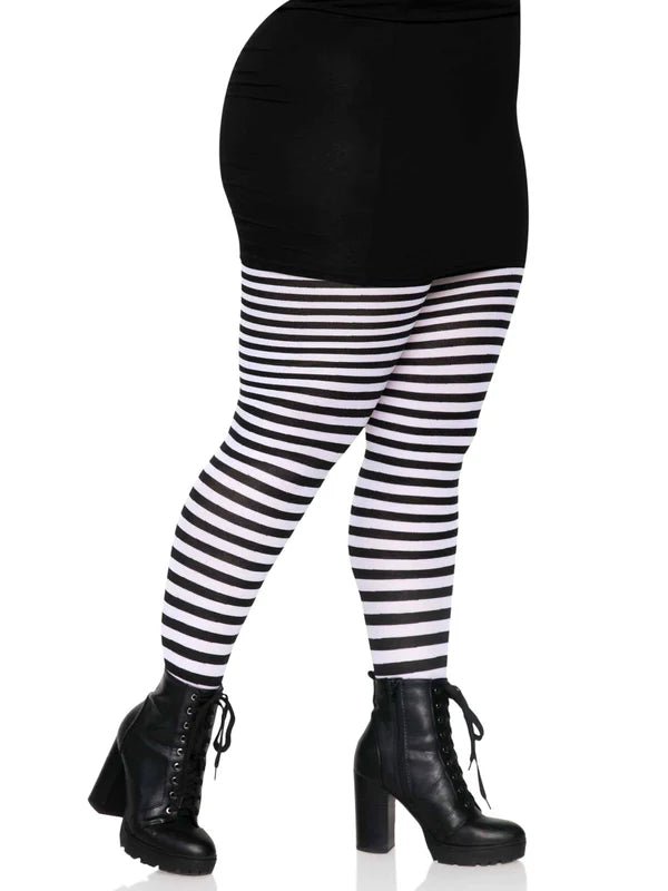 Black and White Stockings - Plus Size