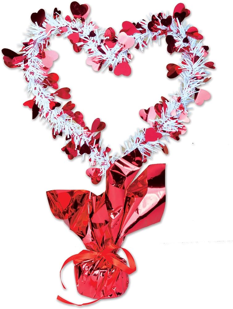 Gleam 'N Shape Heart Centerpiece - Red & White