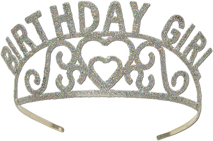 Glittered Birthday Girl Tiara