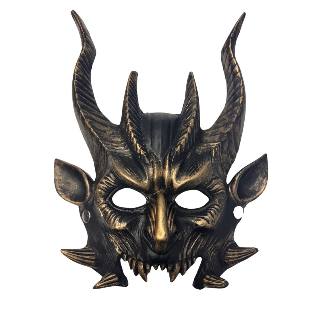 Antique Gold Minotaur Half Mask