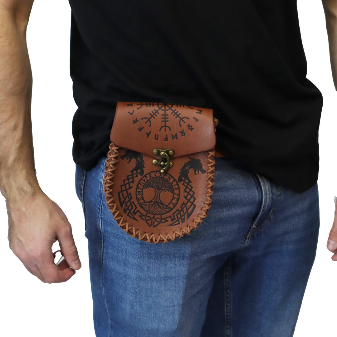 Leatherlike Medieval Waist  Bag
