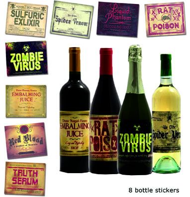 Bottle Labels - 8 Assorted