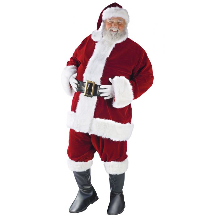 Ultra Velvet Burgundy Red Santa Suit